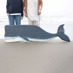 2 Sided Mango Wood Whale Decor