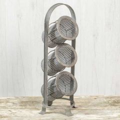 Triple Bucket Utensil Stand