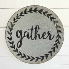 Round Tin Gather Wall Decor
