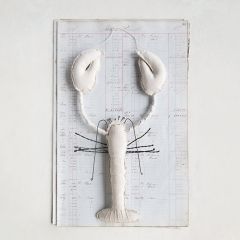 Recycled Canvas Hanging Lobster With Wire Hanger
