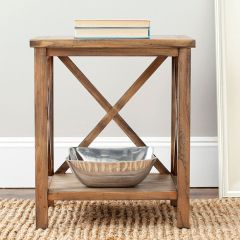 Crossback Cottage End Table