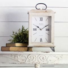 Wooden Farmhouse Tabletop Clock