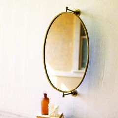 Rotating Oval Wall Mirror