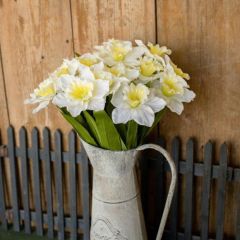 Faux White Daffodil Stem Set of 6