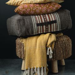 Woven Cotton Striped Floor Cushion