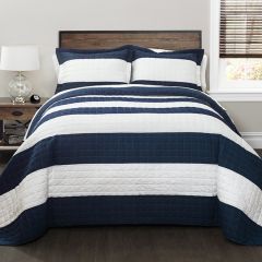 Coastal Stripe Quilt Set