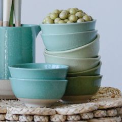Cool Colors Farmhouse Bowls Set of 4