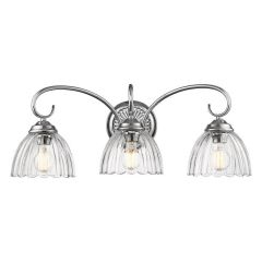 Peweter Vanity Light with Clear Glass