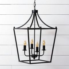 4 Light Open Frame Pendant