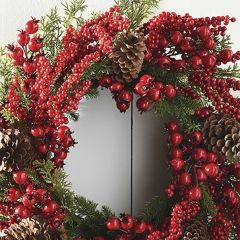 Mixed Foliage With Berries Wreath
