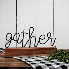Gather Tabletop Word Block Sign