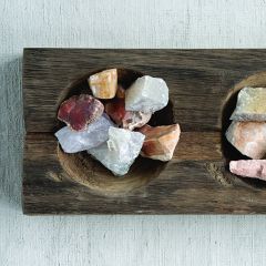 Found Stone and Mineral Collection Box of 12