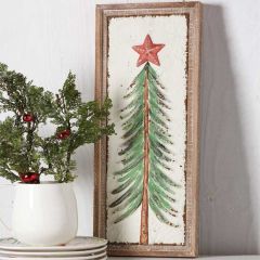 Rustic Christmas Tree Framed Wall Art