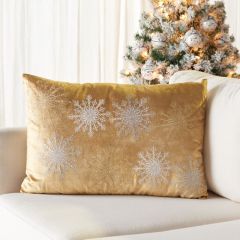 Dancing Snowflakes Elegant Accent Pillow