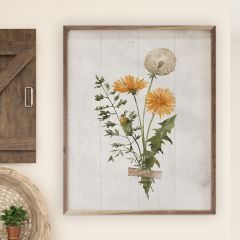 Dandelion Bouquet White Wall Art