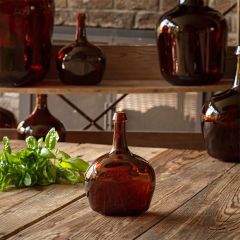 Dark Brown Port Wine Bottle 10 Inch