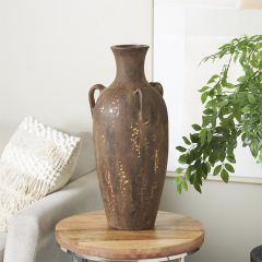 Dark Distressed Ceramic Vase