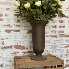 Dark Finish Metal Vase