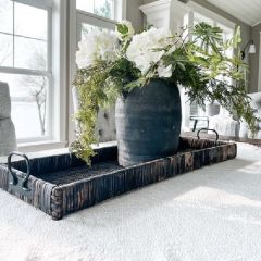 Dark Rattan Tray