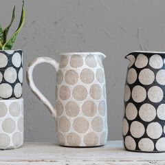 Darling Dots Farmhouse Pitcher Vase