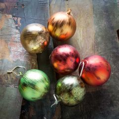 Colorful Ball Ornaments Set of 6 5 Inch