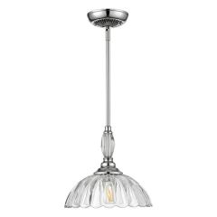 Pewter Pendant Light with Clear Glass