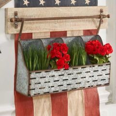 Wood Mount Metal Bin