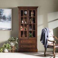 Stained Wood Traditional Curio Cabinet