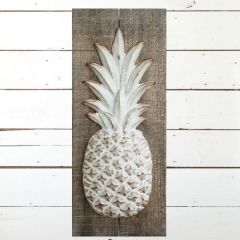 Embossed Pineapple Metal Wall Art Decor