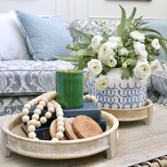 Footed Round Tray Display Risers Set of 2