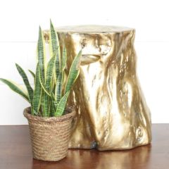 Antiqued Stump Stool