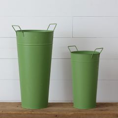 Galvanized Iron Planter Bucket Set of 2
