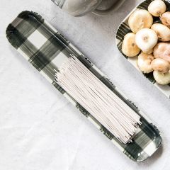 Hand Painted Buffalo Check Narrow Platter Set of 2