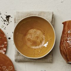 Debossed Botanical Stoneware Bowl