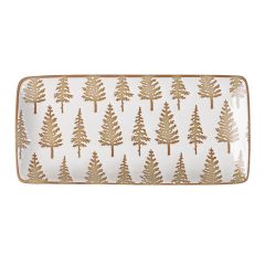 Debossed Winter Tree Serving Tray