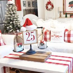 December 25th White Framed Sign