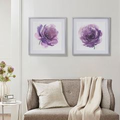 Deckled Edge Rose Print Set of 2