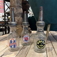Decorative Advertising Glass Oil Bottle with Spout