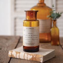 Decorative Amber Apothecary Bottle Capudine
