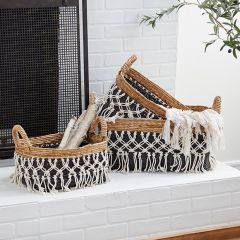 Decorative Banana Leaf Basket Set of 2
