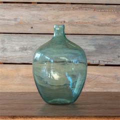 Decorative Blue Green Bottle Vase 15 Inch