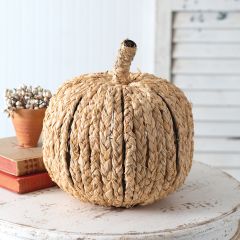 Decorative Braided Raffia Pumpkin