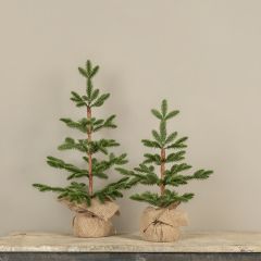 Decorative Burlap Base Fir Tree