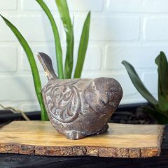 Decorative Cast Iron Sitting Bird Set of 2