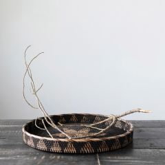 Decorative Chic Round Rattan Tray