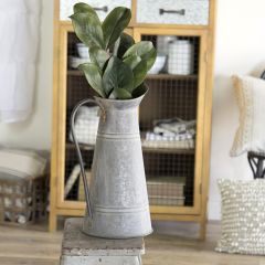 Decorative Farm To Table Galvanized Metal Pitcher