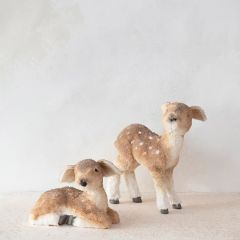 Decorative Faux Fur Fawn Standing