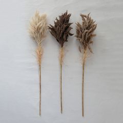 Decorative Flocked Grain Spray Set of 3