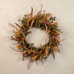 Decorative Foliage and Wildflowers Wreath