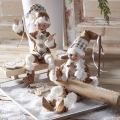 Decorative Gingerbread Elf Set of 2
